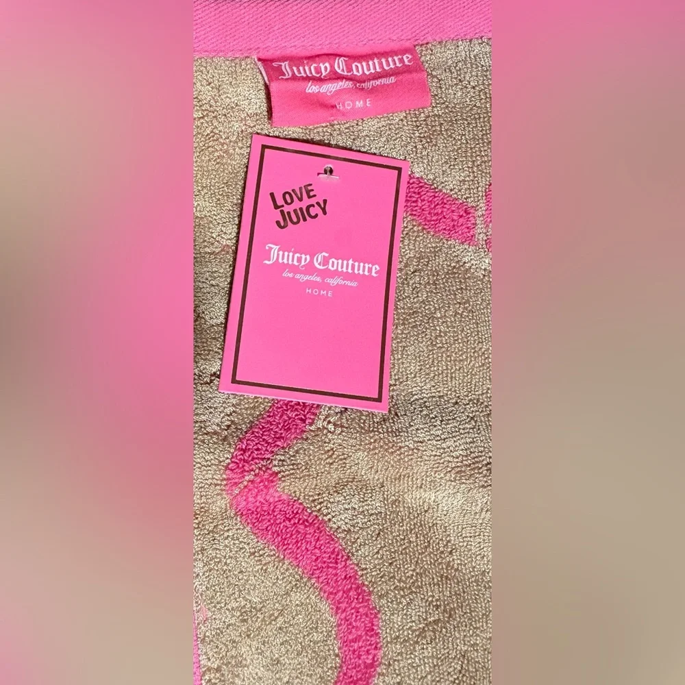 Juicy Couture Pink and Gold Hand Towel